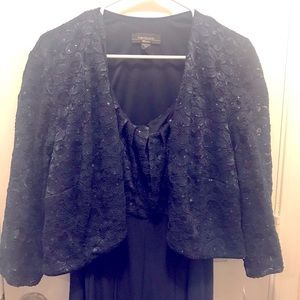 Dressbarn NWT navy blue dress and jacket.